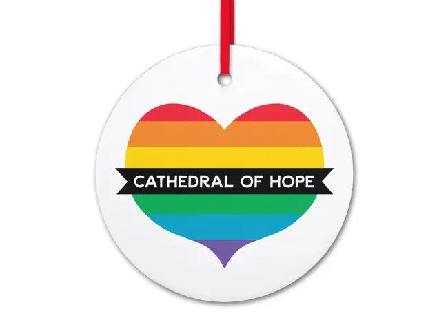 Cathedral of Hope Christmas Ornament - Pride Heart