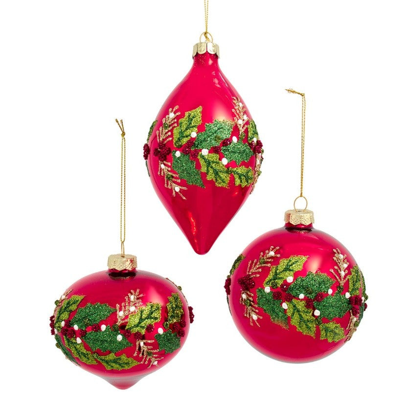 4" Glass Ball / Onion / Drop Ornaments