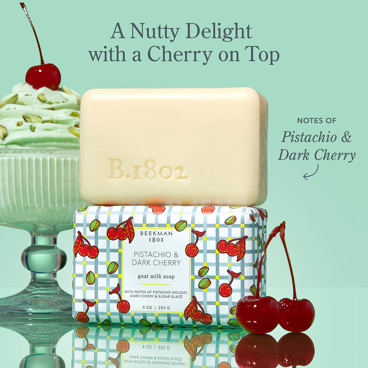 Pistachio & Dark Cherry 9Oz Bar Soap