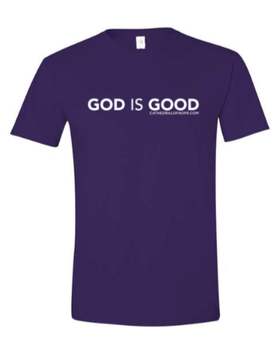 God Is Good Tee Shirt - Purple