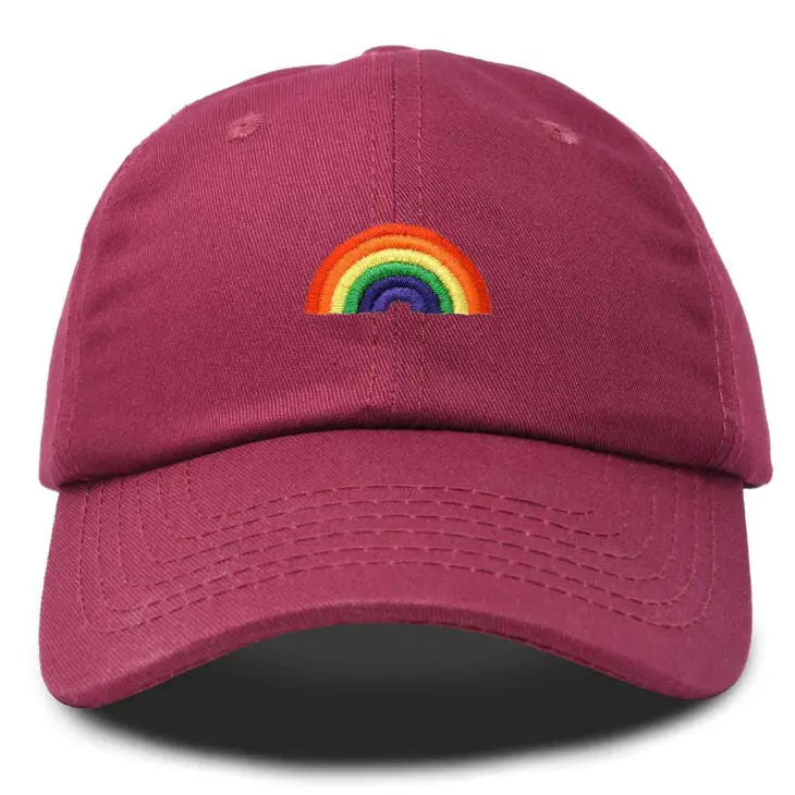 Rainbow Embroidered Ball Cap- Sale