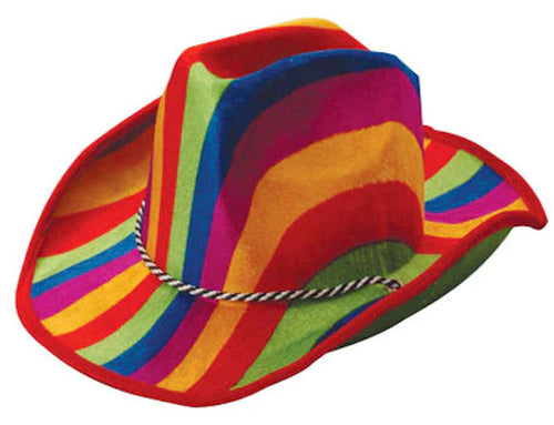 Rainbow Stripe Cowboy Hat