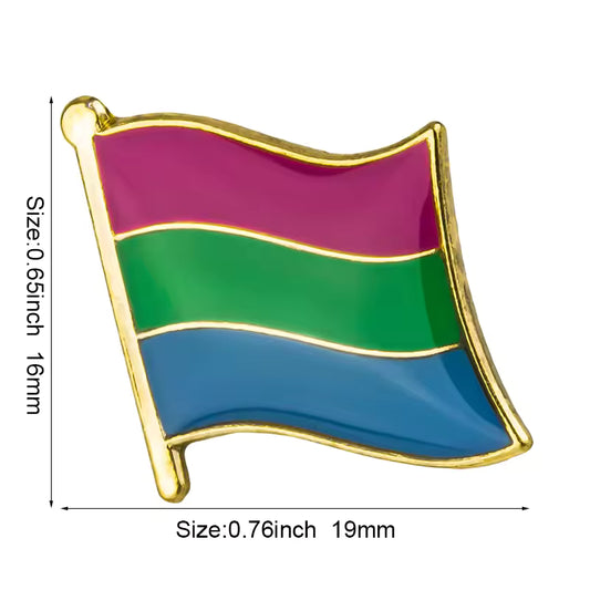 Polysexual Pride Flag Pin