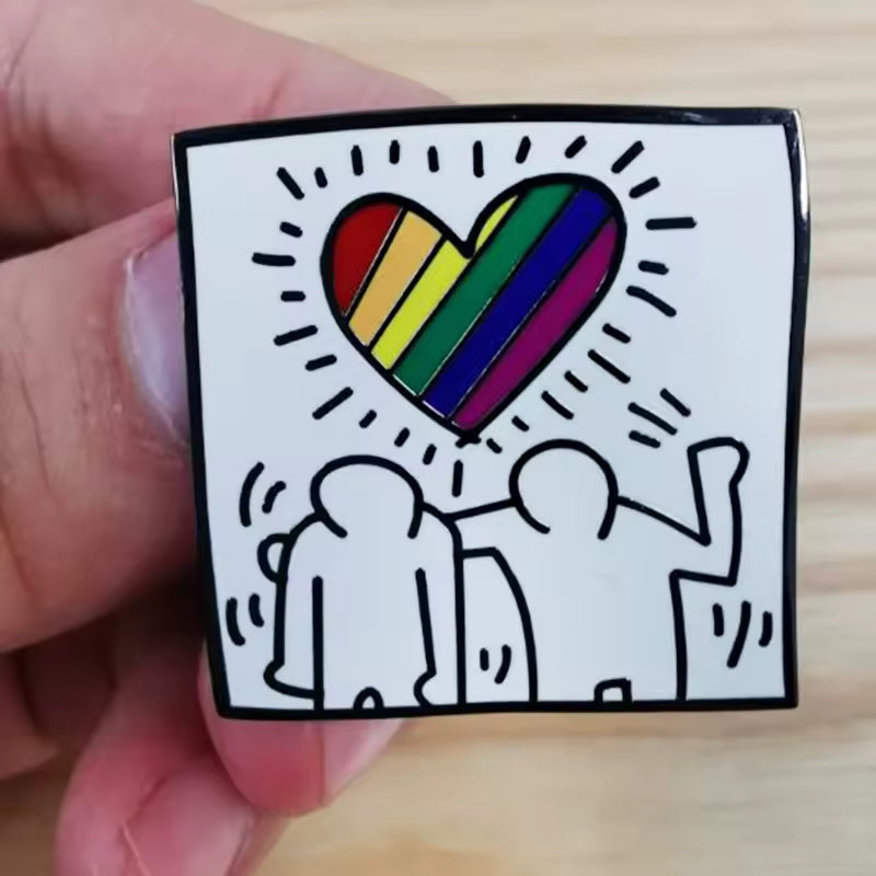 Keith Haring Pride Flag Pin