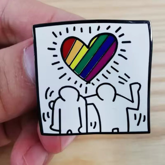Keith Haring Pride Flag Pin