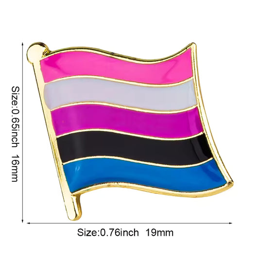 Gender Fluid Pride Flag Pin
