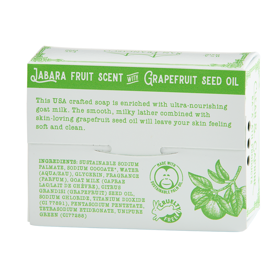 Clean & Caprine: Jabara Fruit Goat Milk  5Oz Bar Soap