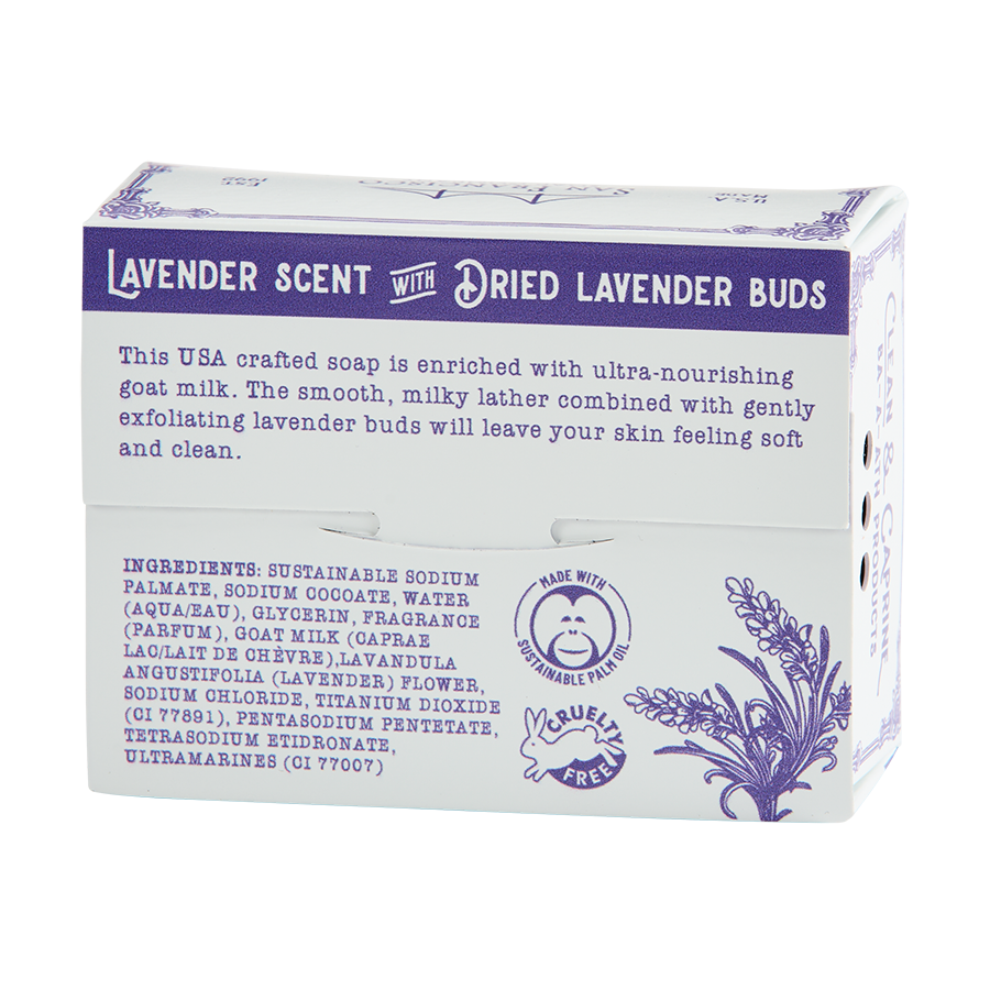 Clean & Caprine: Lavender Goat Milk  5Oz Bar Soap