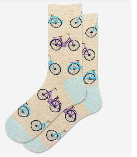 Women's Bicycles Crew Socks/Hemp Heather