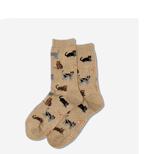 Women's Cats Crew Socks