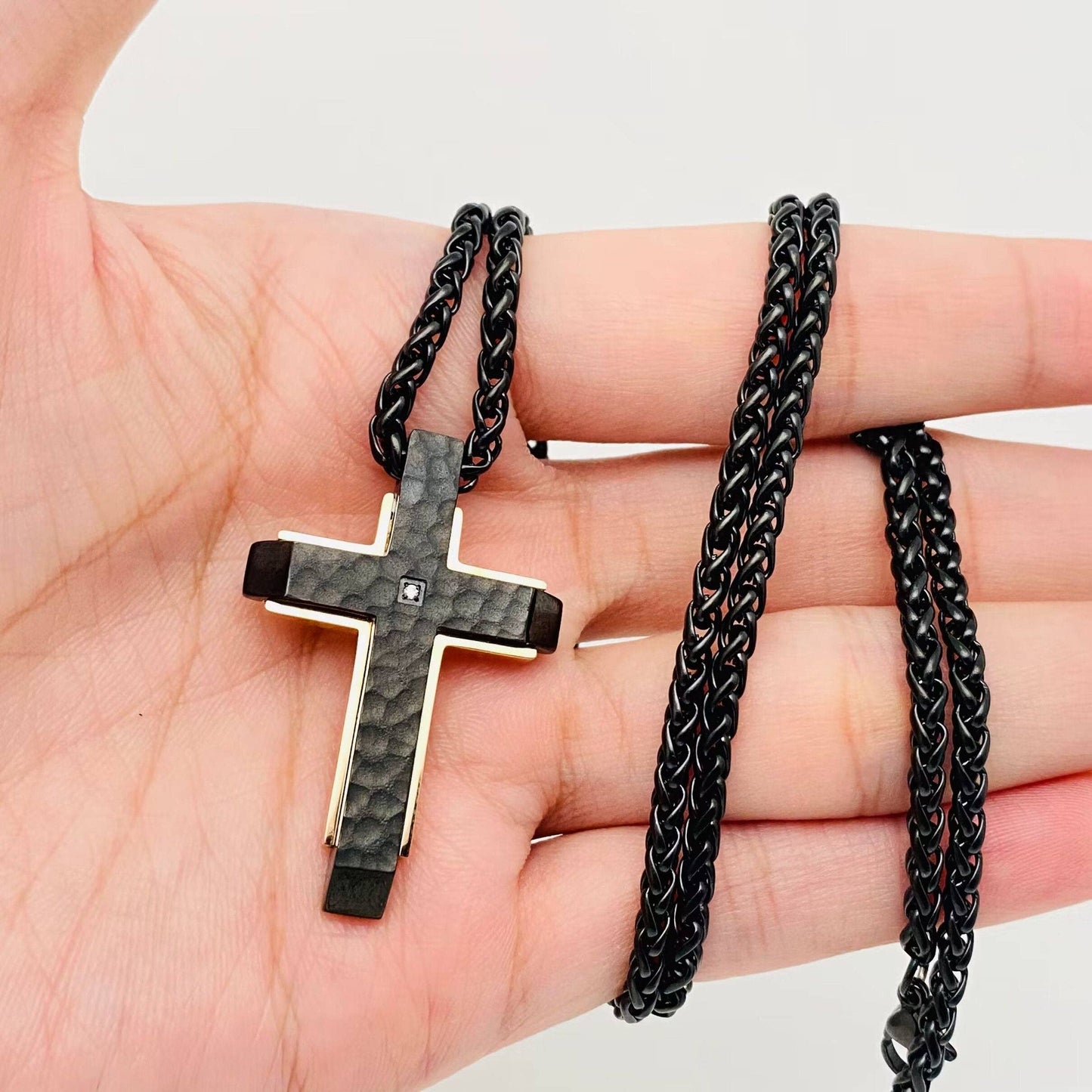 Two-color Cross Necklace Sale