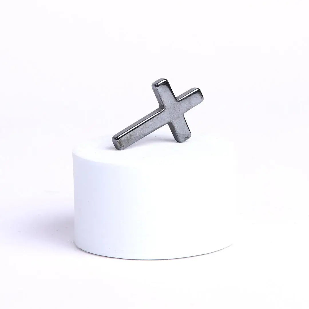 Hematite Pocket Cross W/ Card