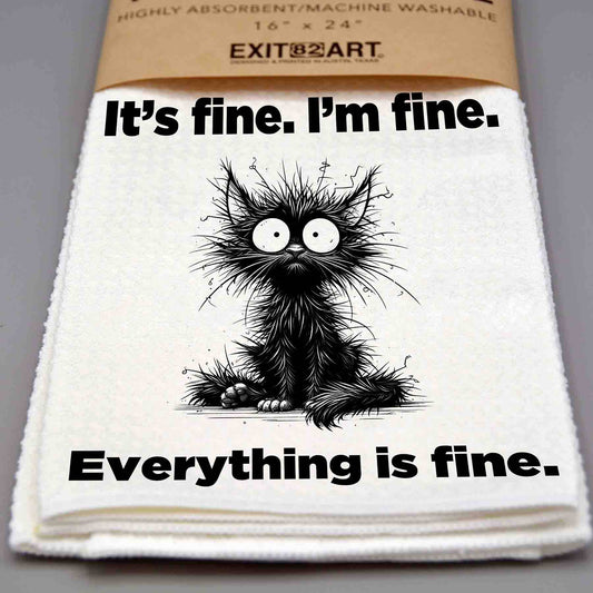 It's Fine  -  16" x 24" Waffle Weave Tea Towel