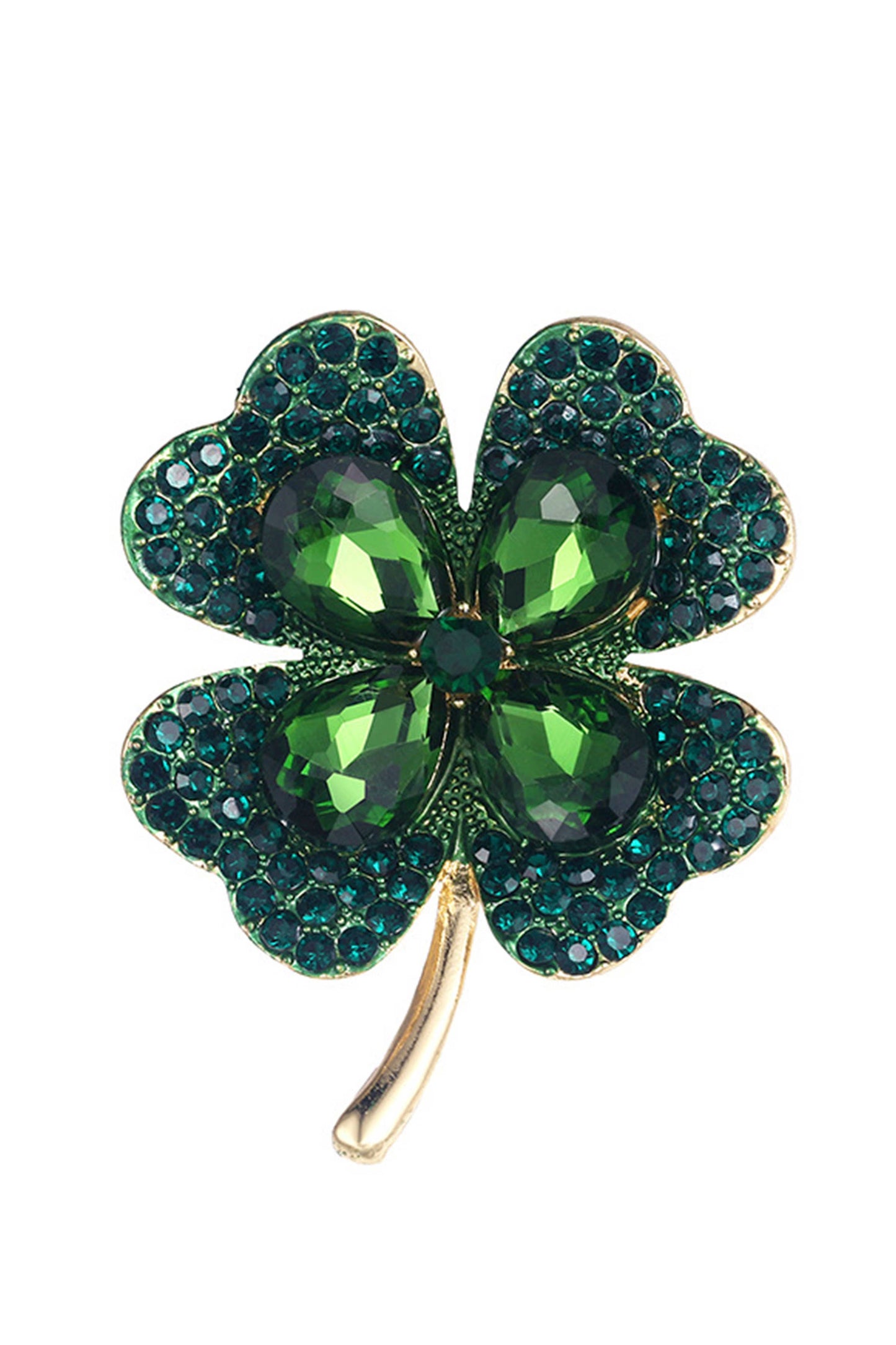 Clover Rhinestone Pin