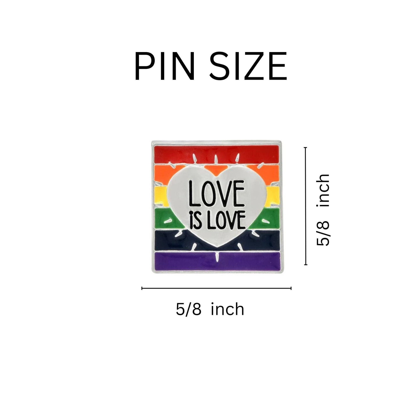 Rainbow Love Is Love LGBTQ Pins
