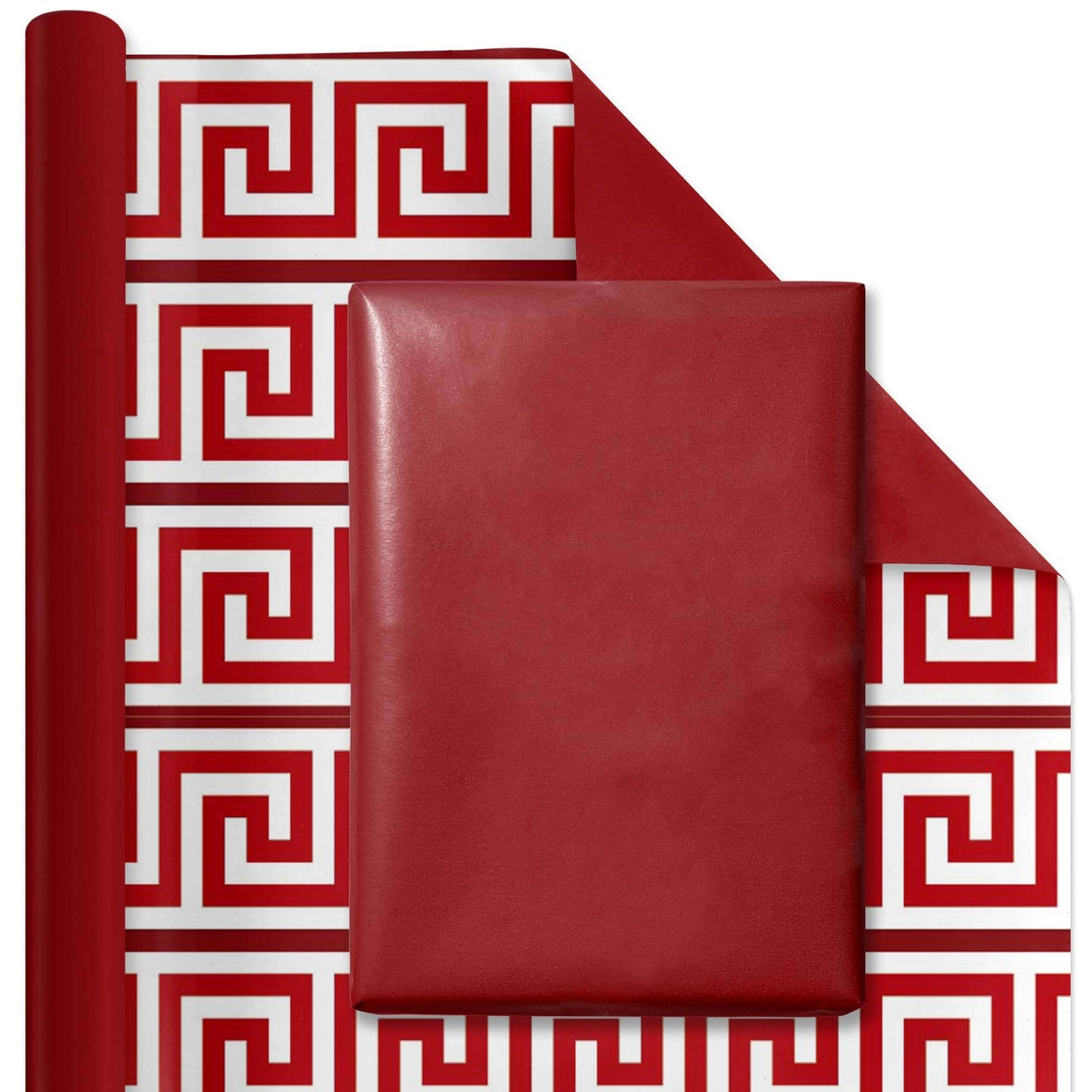 30" x 10' Wrapping Paper Bundle (4-pack) | Greek Key