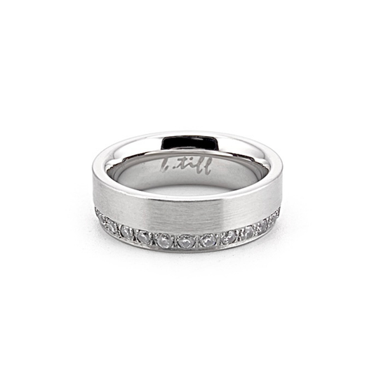Offset Row Wide Eternity Ring
