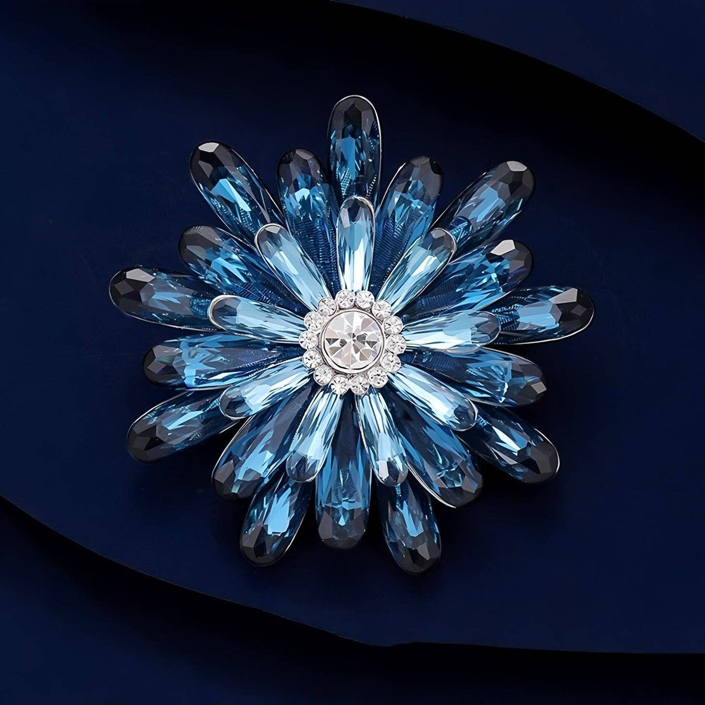 Sunflower Alloy Rhinestone Brooch