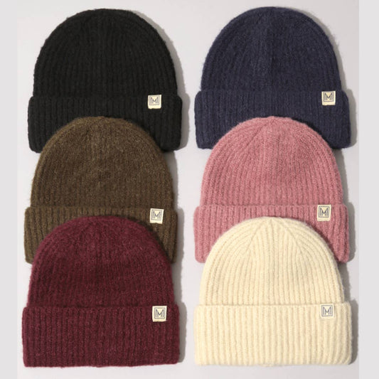 Winter Soft Ribbed Knit Cuff Beanie Hat