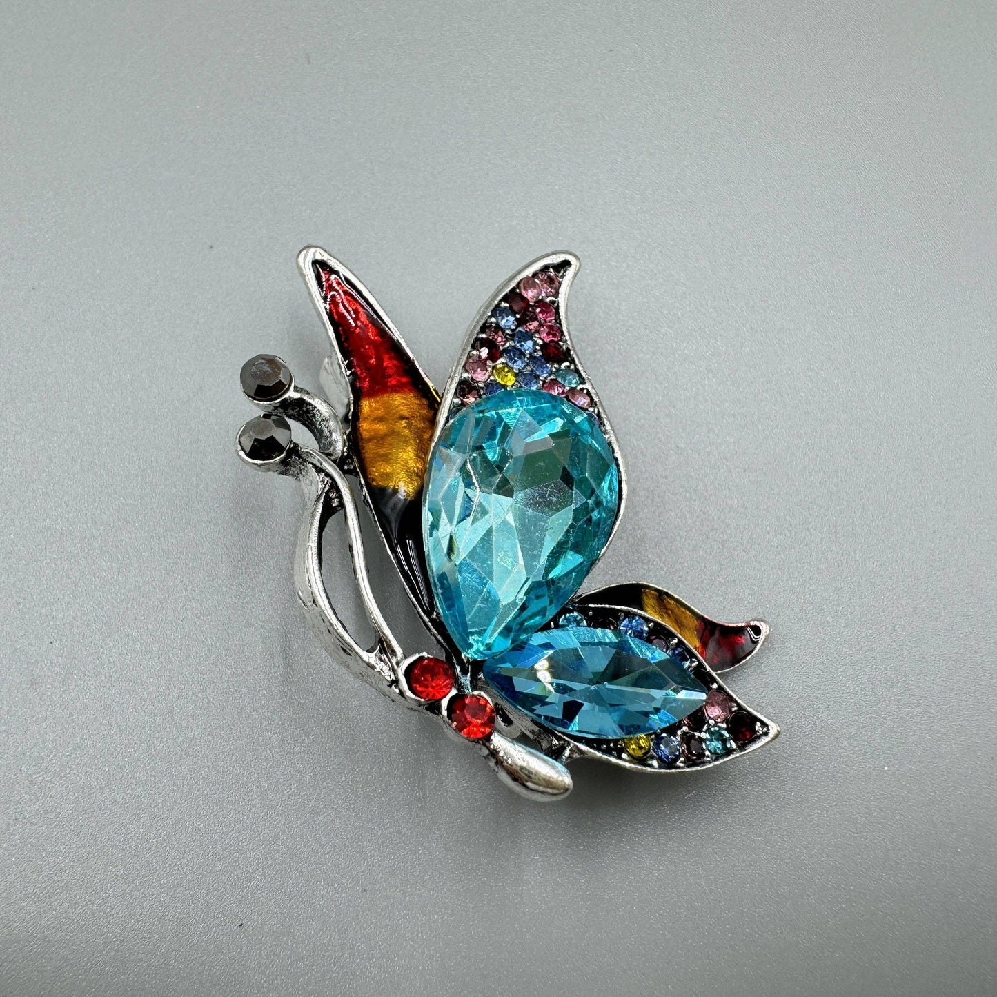 Butterfly Rhinestone Alloy Brooch