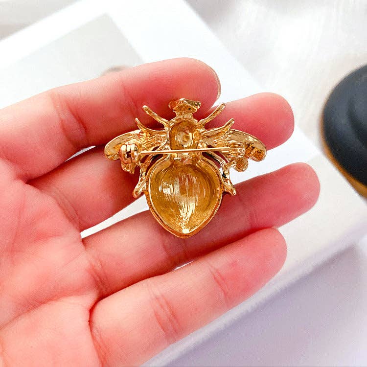 Bee Rhinestone Alloy Pin