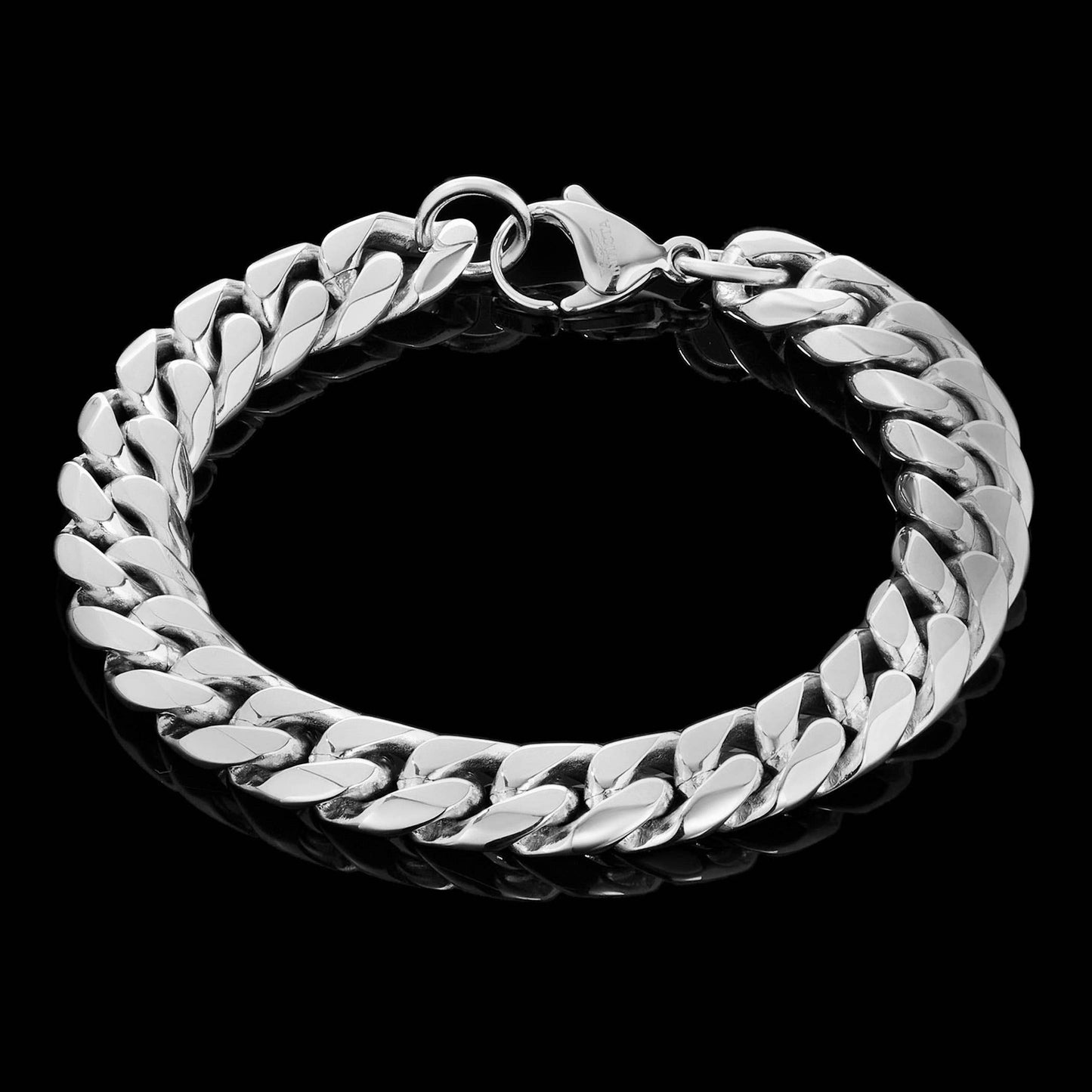 Invicta Jewelry Curb Chain Steel Bracelet (12mm) - 8.75"