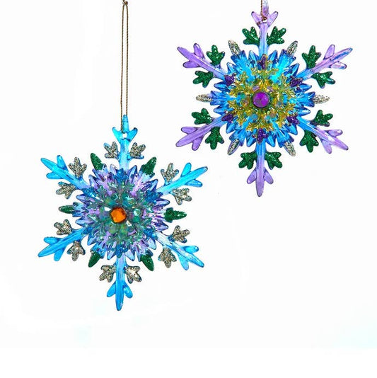 Peacock Theme Snowflake Ornaments