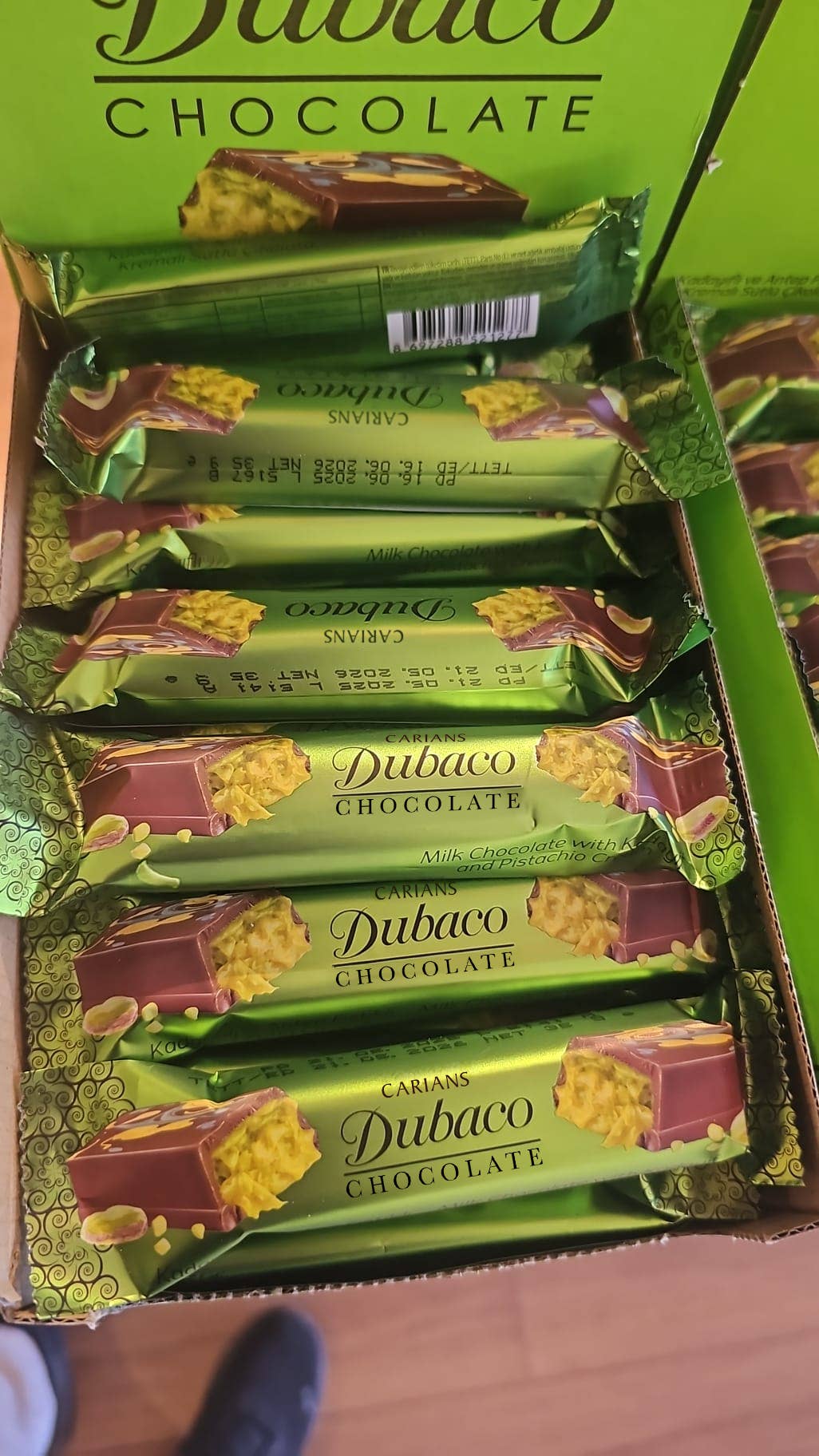 Carian Dubai Chocolate Bar Pistachio Viral Knafeh Chocolate de