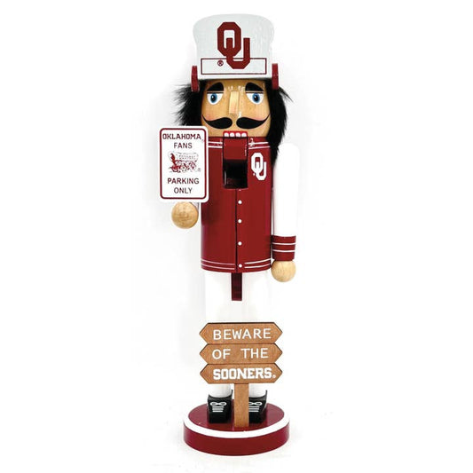 12" Oklahoma Beware of the Sooners Nutcracker