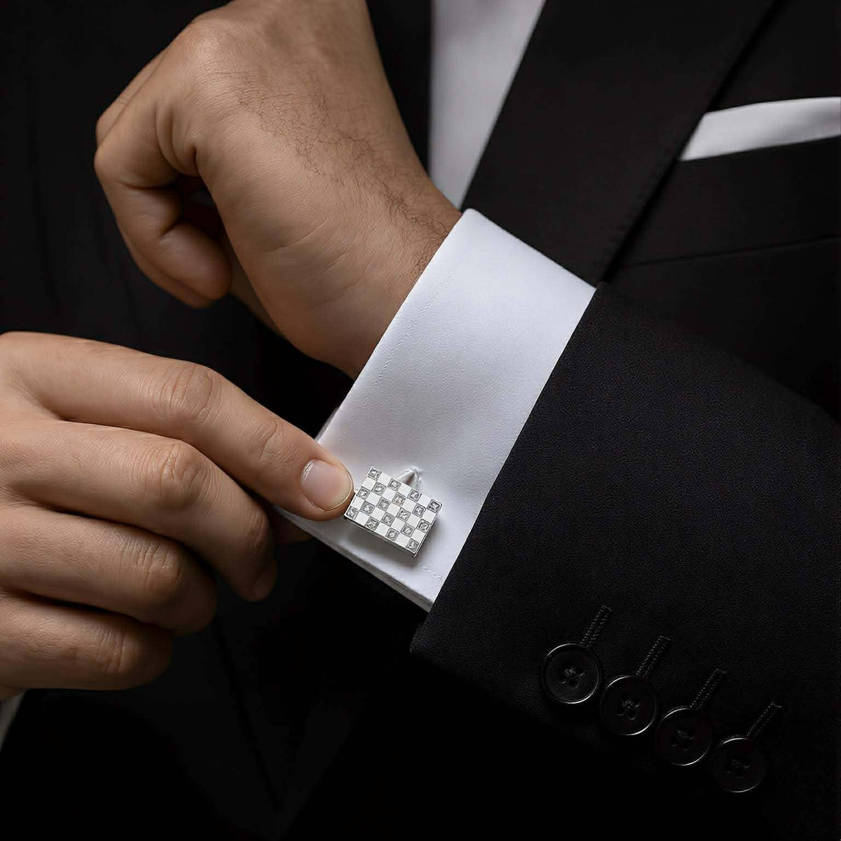 Pavé Trellis Cufflinks