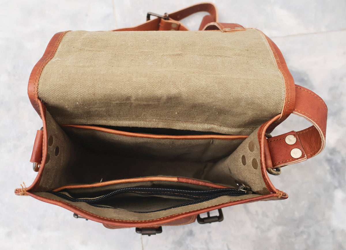 Leather Shoulder Travel Crossbody Bag Macbook Ipad Satchel