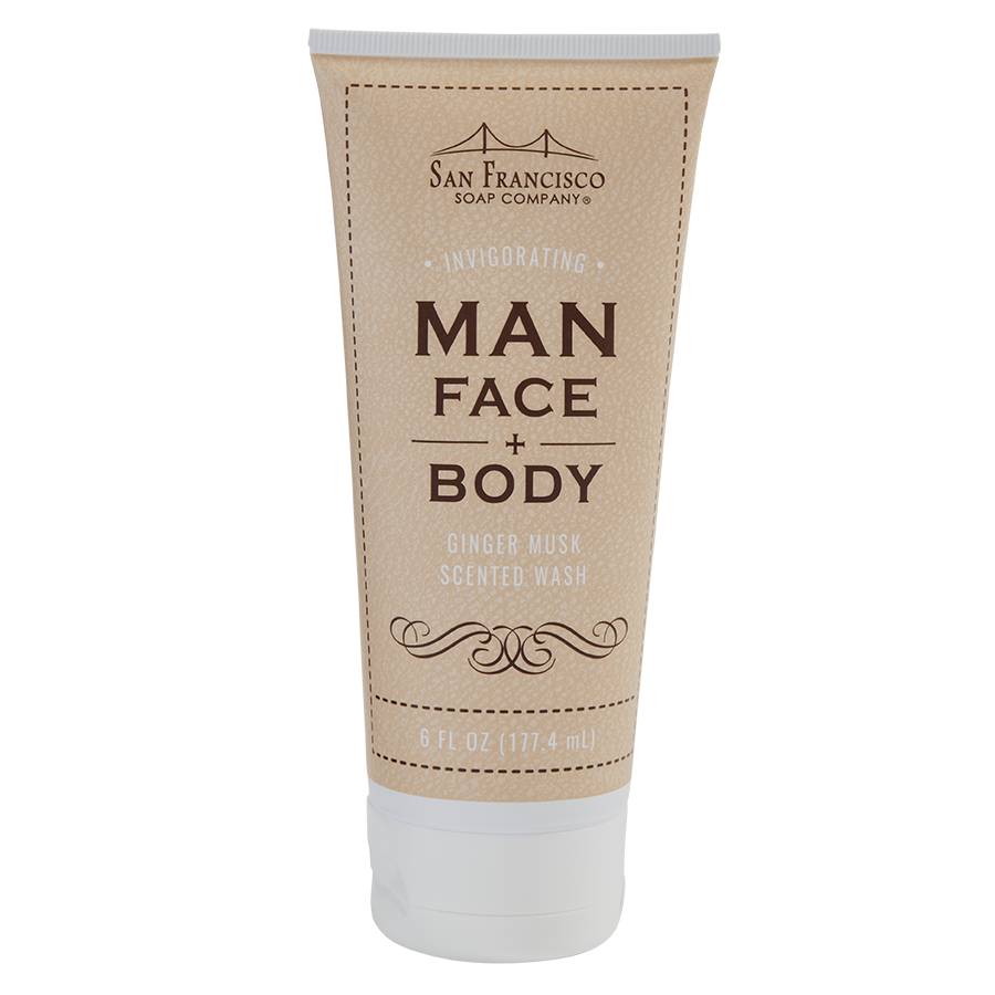 Man Face &amp; Body Wash 6oz Ginger Musk