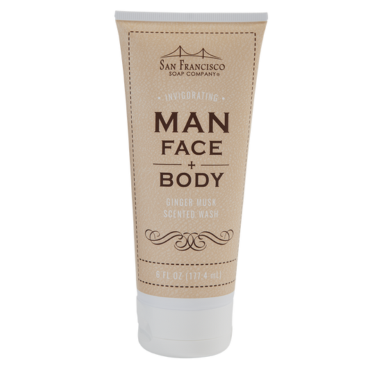Man Face & Body Wash 6oz Ginger Musk