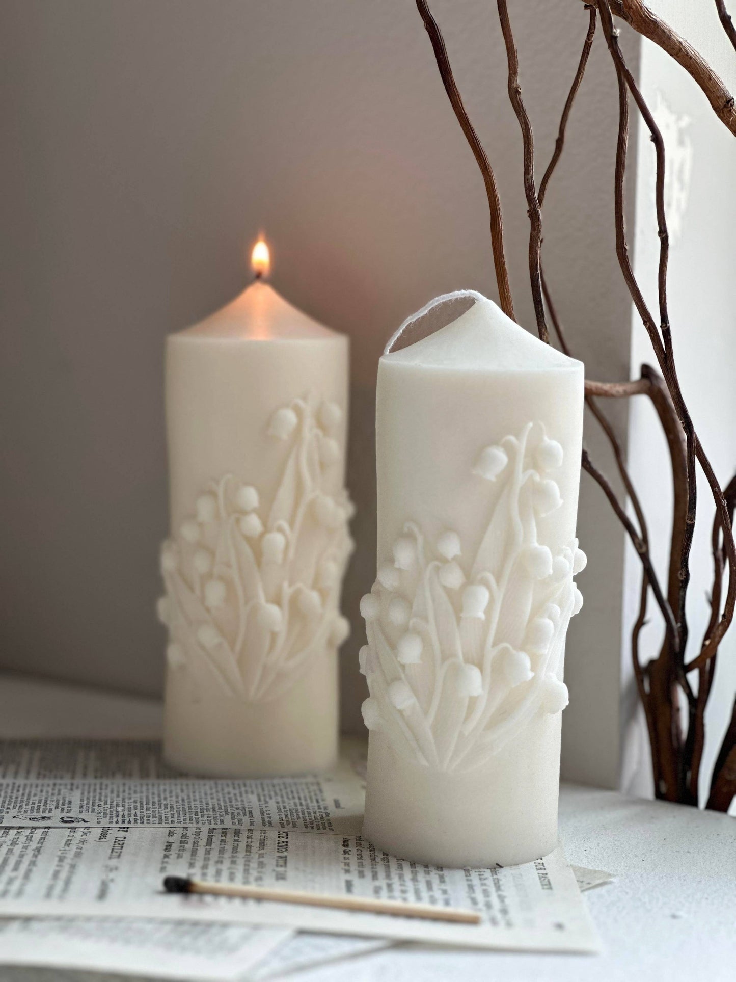 Lily of the Valley Candle: Ivory / Vanilla   - Clearance