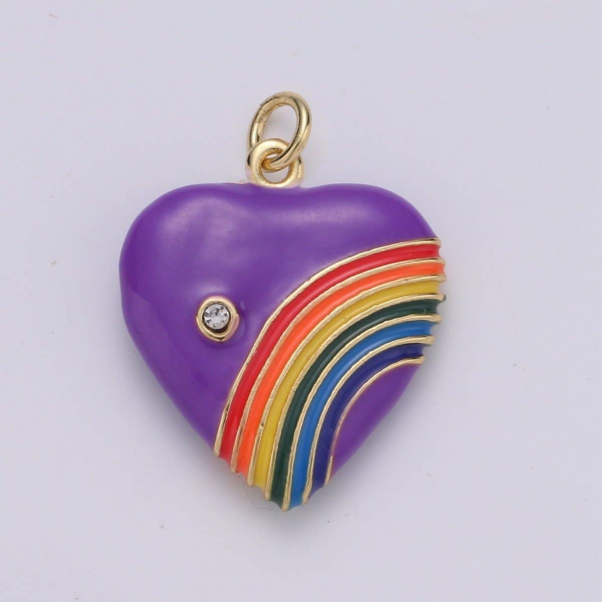 Rainbow Enamel Pendant