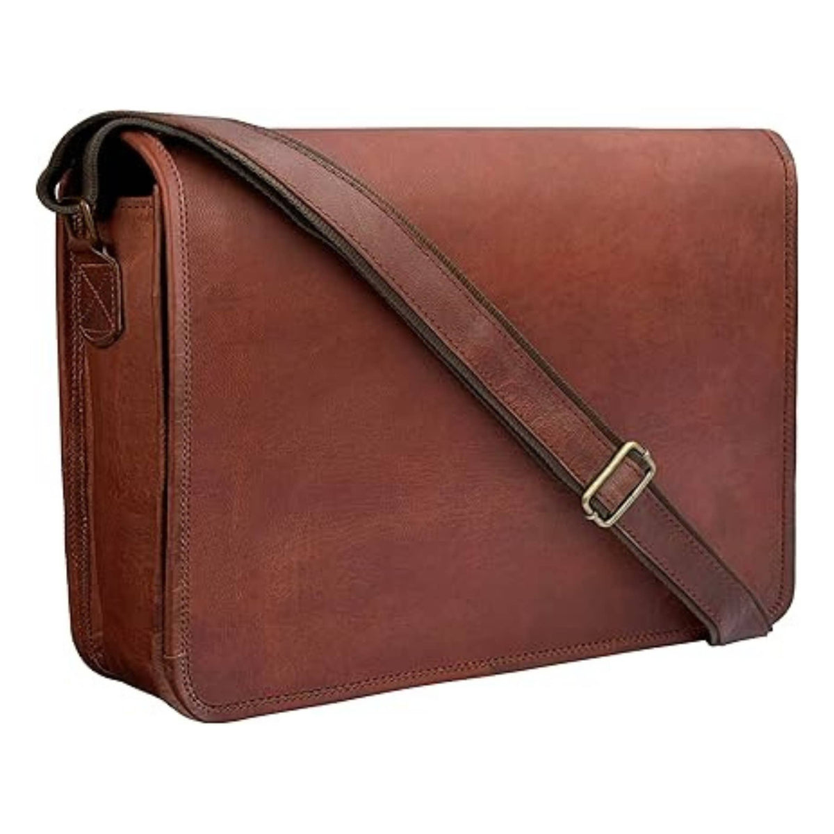 Genuine Leather Shoulder Travel Crossbody Ipad Satchel Bag