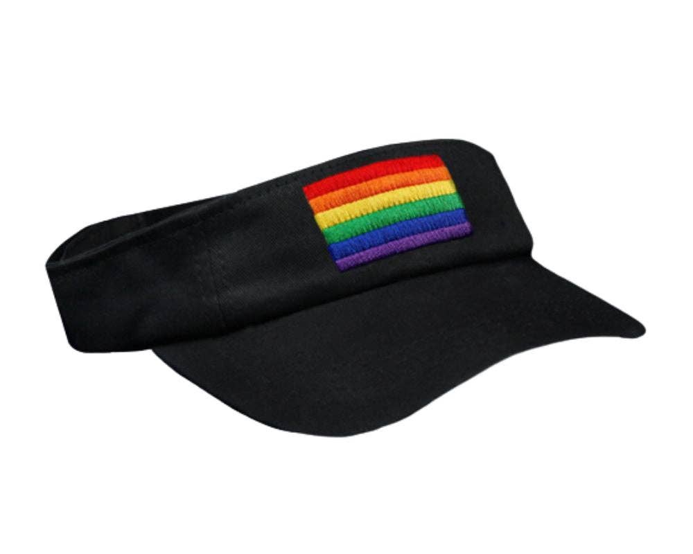 Rainbow Flag Visor in Black