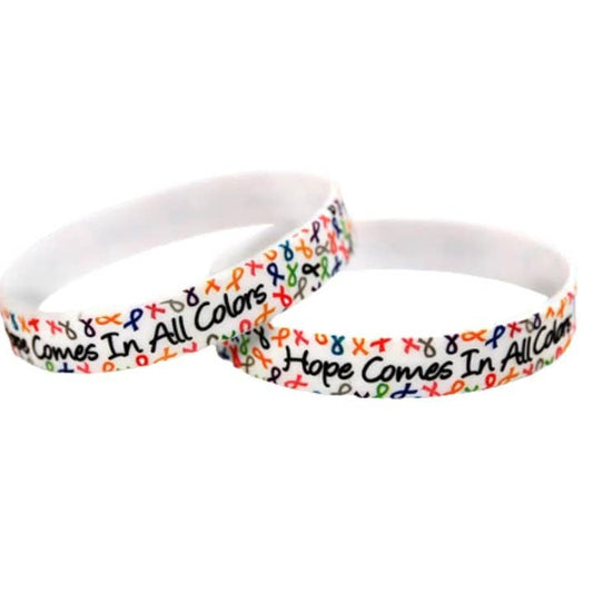 Hope Comes in All Colors Silicone Wristband