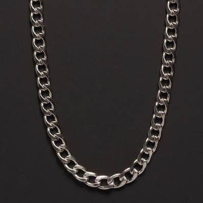 5mm Stainless Steel Curb Chain Necklace