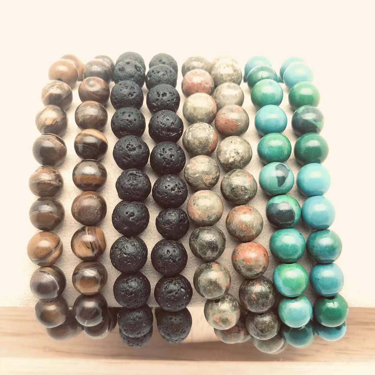 8MM Elastic Natural Stone Bracelets