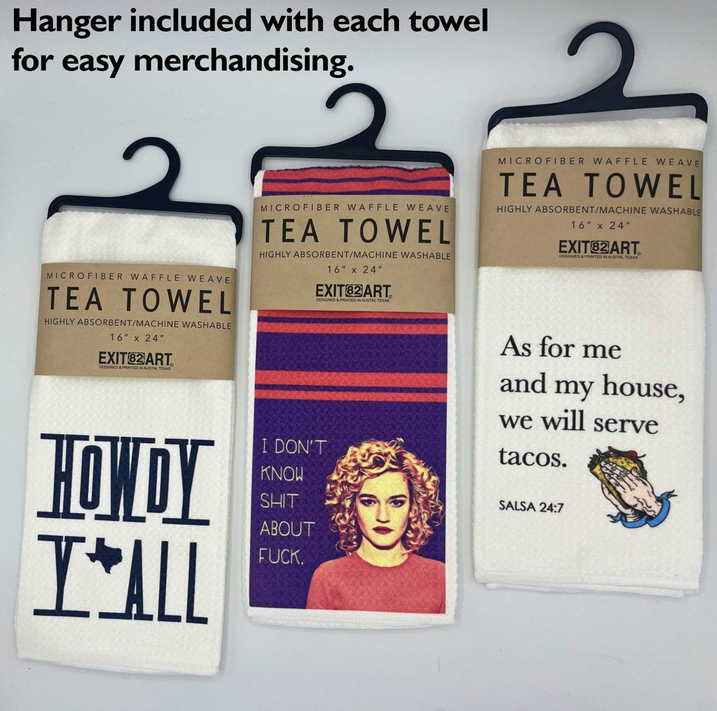 Women Belong in All Places - RBG - Waffle Weave Tea Towel