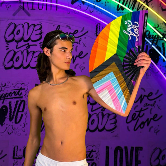 Love is Love Pride Rainbow Fan