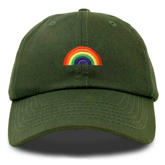 Rainbow Baseball Cap Olive- Sale