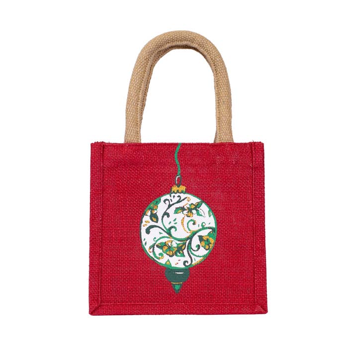 Finial Ornament Petite Gift Tote  7x7x5