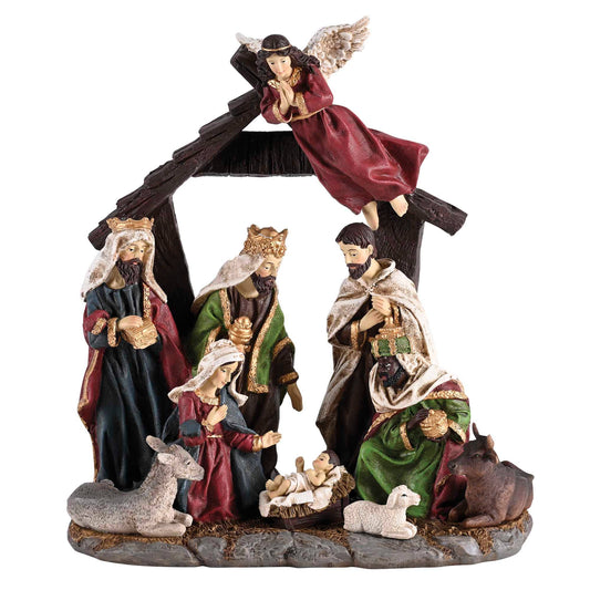 Nativity Holy Family Animals Creche - 12.5" tall