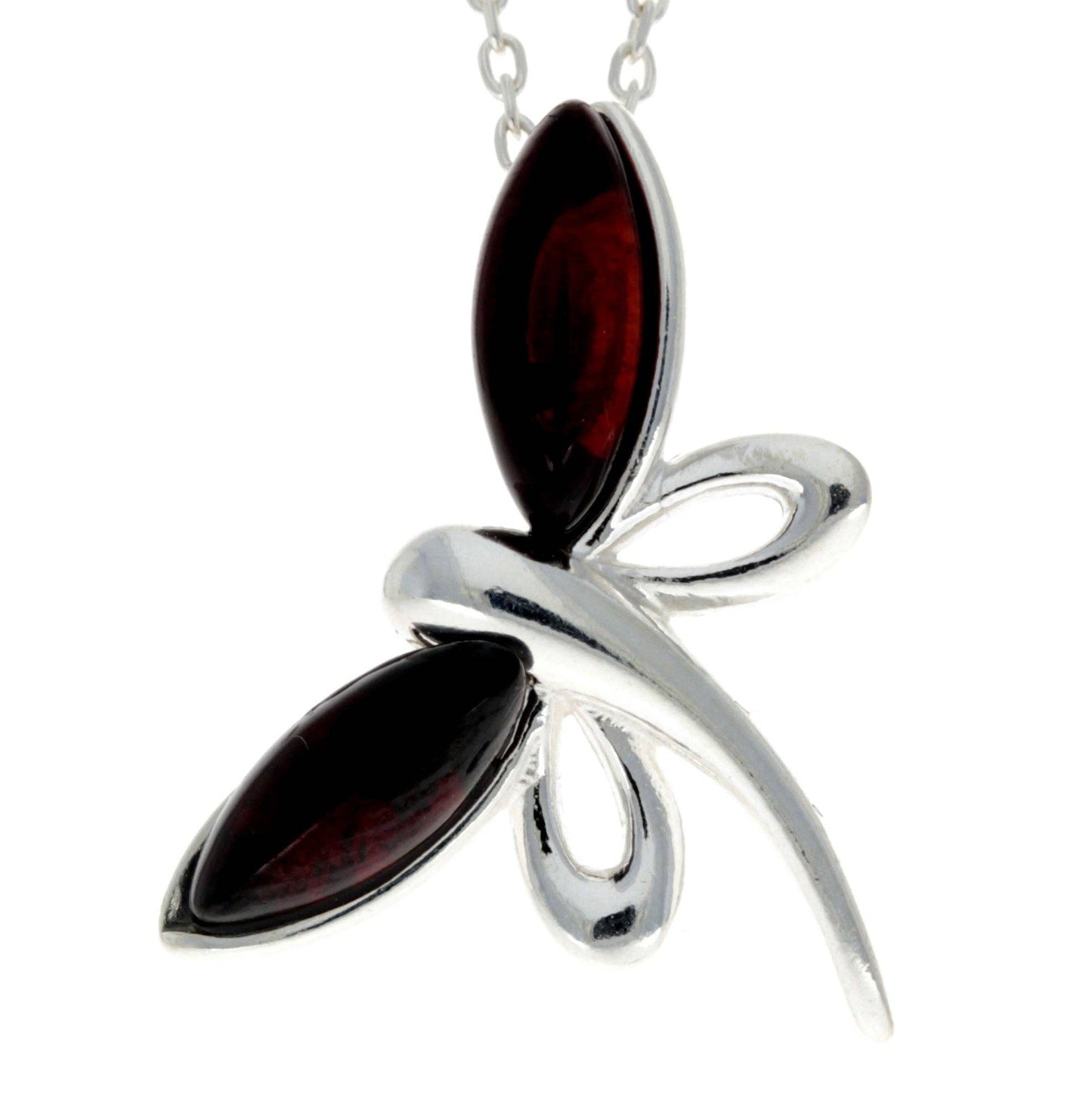 925 Sterling Silver Butterfly with Baltic Amber