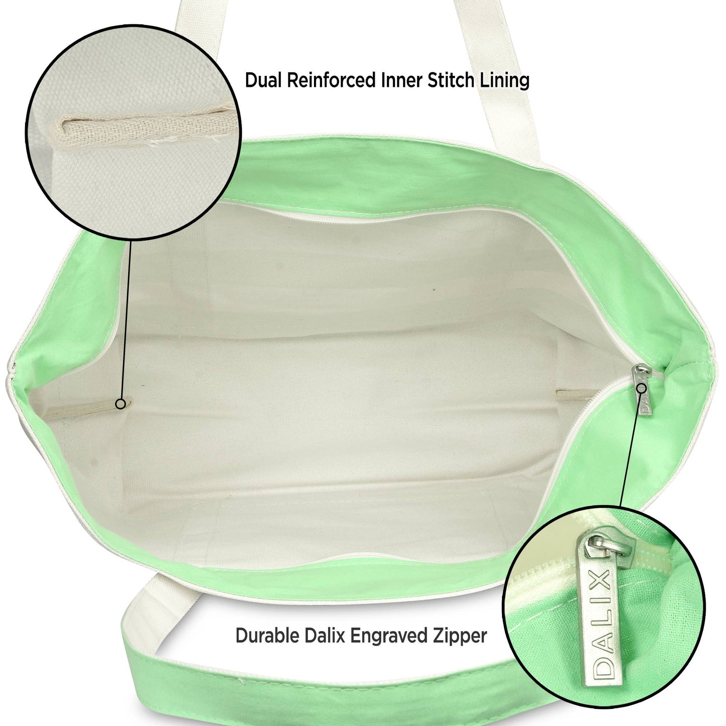 Dalix 23" Premium Striped Tote Bag