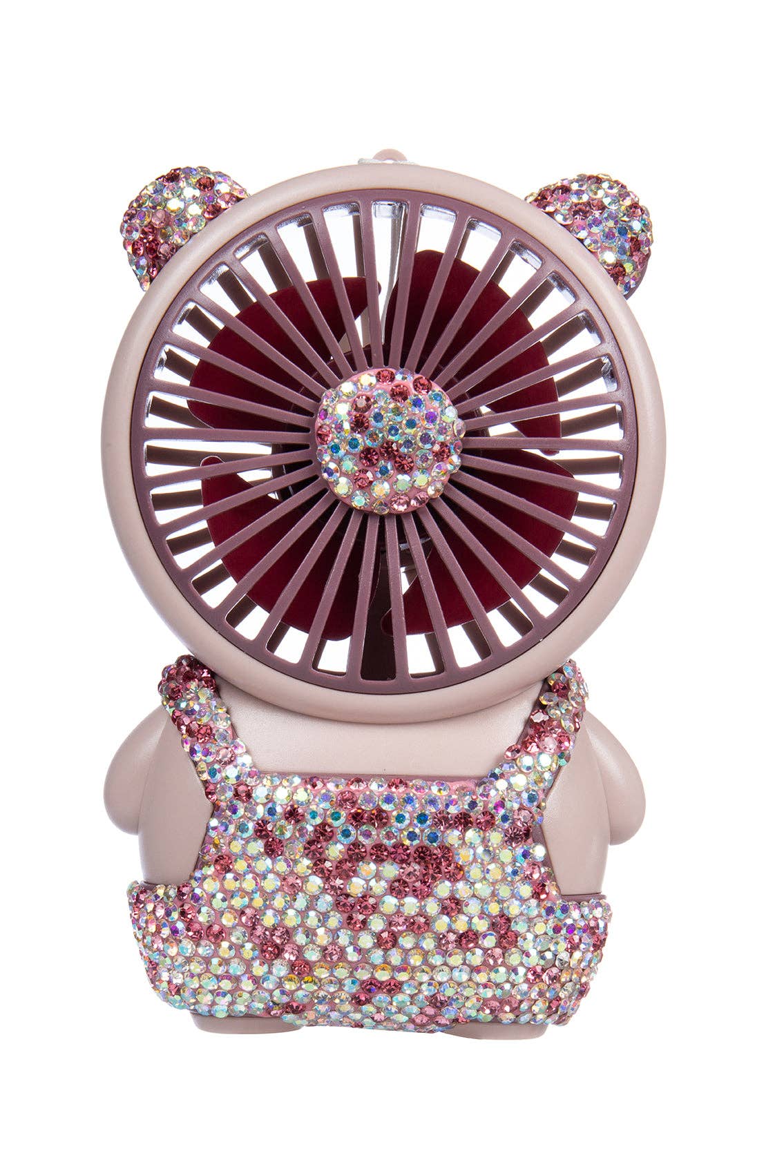 Ceramic Rhinestone Bear Fan