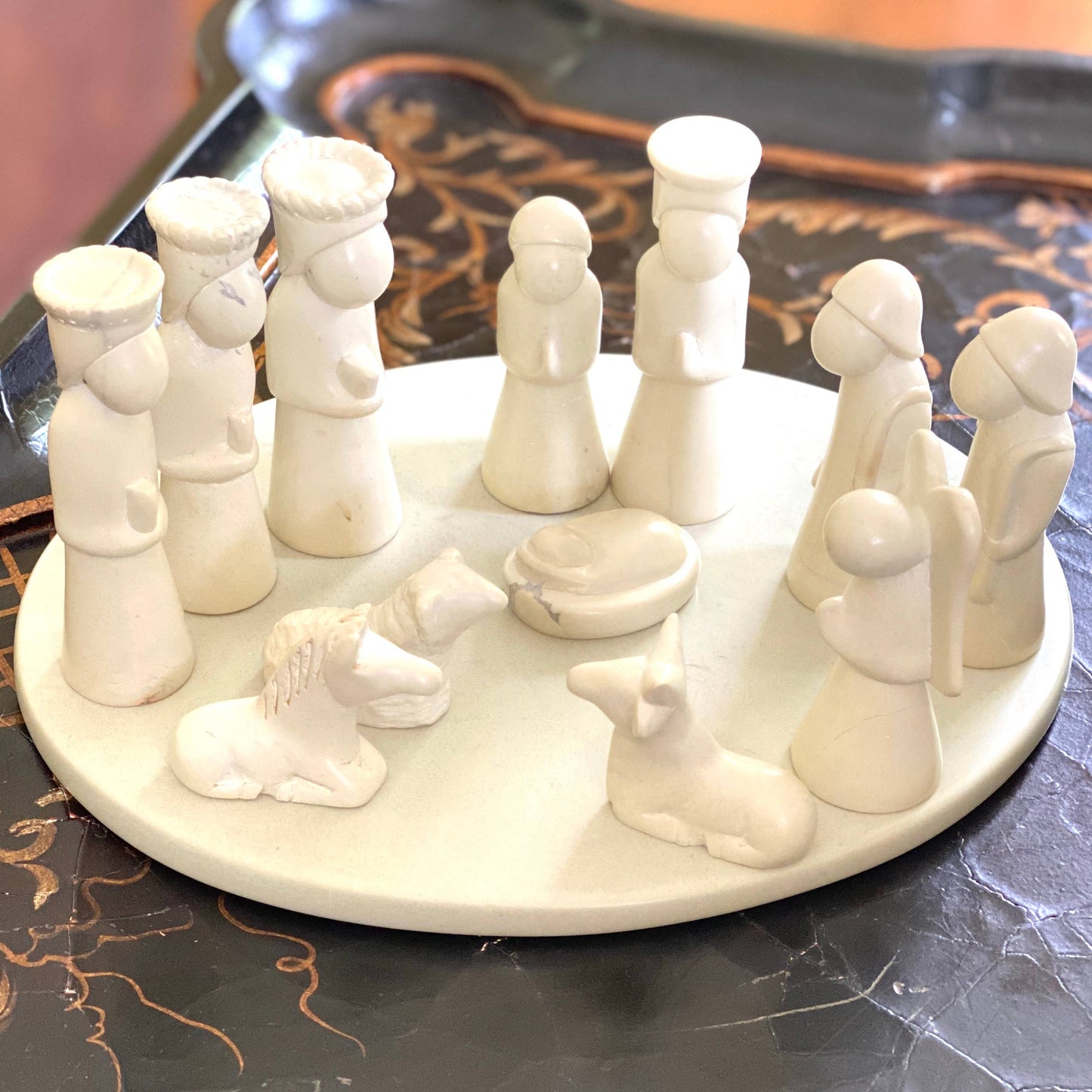 Nativity Soapstone Sculpture - 13 Piece Set