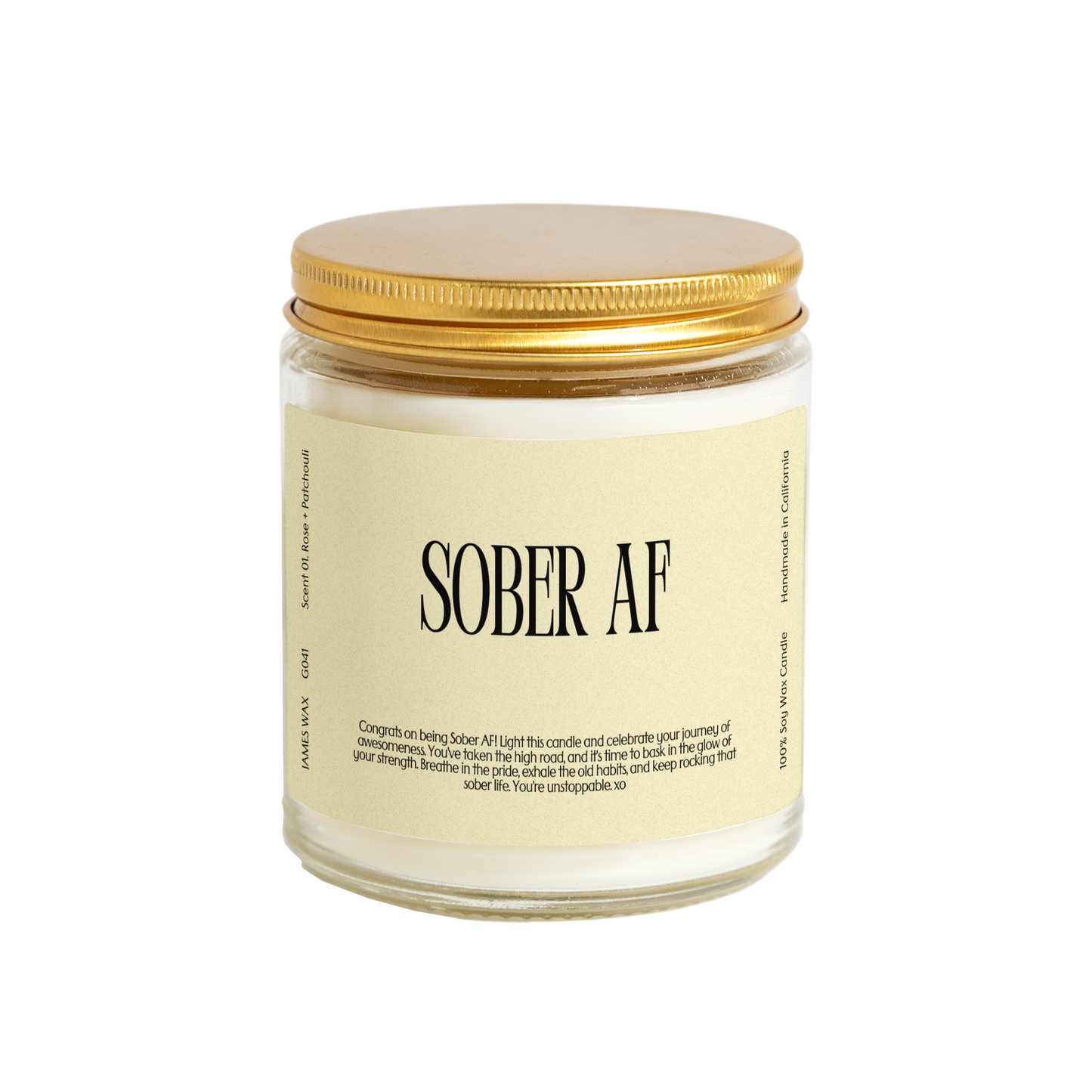 Sobriety Sober AF Candle Mimosa + Pineapple Scent
